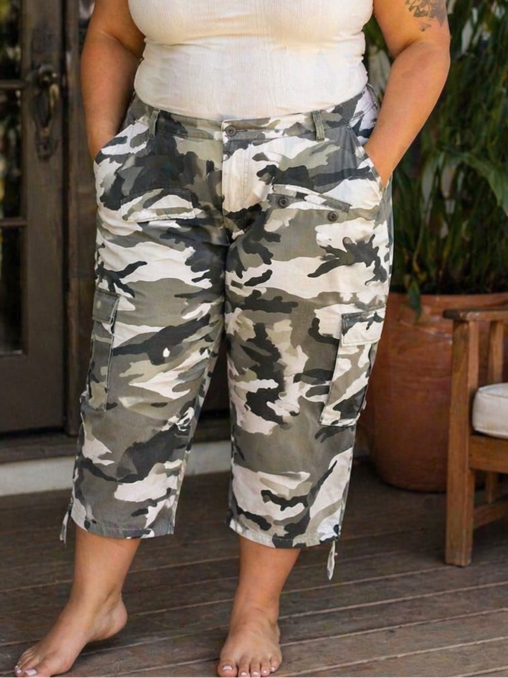 Camo Military Cargo Capri Pants 5XL Regular Rothco BDU Plus Size Tactical